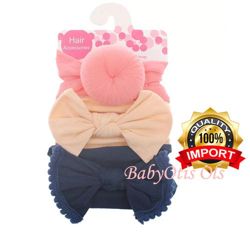 Foto Produk Baby Headband 3 in 1 Bandana Bando Pita Bayi Anak - Code A dari BabyOtis Ols