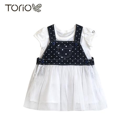 Foto Produk Torio Jumper Set Fancy Denim - Baju Setelan Jumper Anak Perempuan - 3-6 bulan dari Torio
