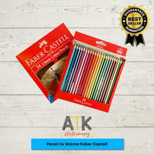 Foto Produk Pensil Warna Faber Castell Isi 24 Warna Panjang atk dari Atkstationary