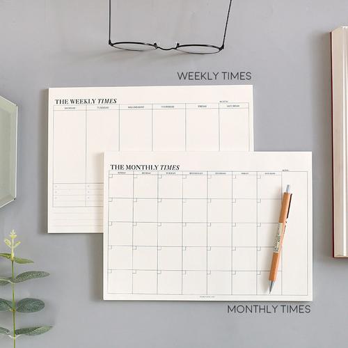 Foto Produk The Times Weekly Monthly Planner Memopad - Kertas Catatan - Memo - Weekly Times dari Pinkabulous