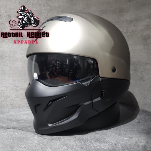 Jual SCORPION EXO COMBAT Titanium Helm Modular Supermoto Retro - Jakarta  Barat - rettail | Tokopedia