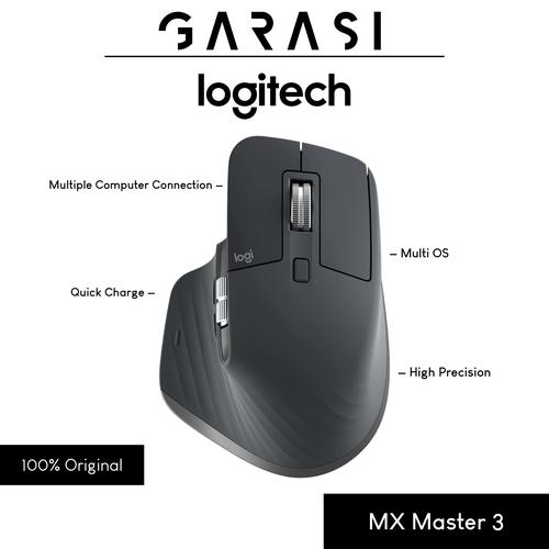 Foto Produk Logitech MX Master 3 Bluetooth Mouse Original Termurah - Black dari GarasiFILM