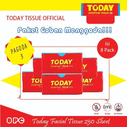 Foto Produk Tissue Today - Pagoda 3 ( 8 Pcs Today Tissue 250 Sheet ) dari Today Tissue Official
