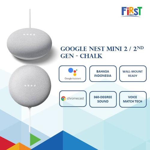 Foto Produk Google Nest Mini 2 / 2nd Gen - Chalk dari First Media Store