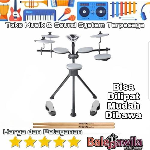 Foto Produk Drum Elektrik Electric Drum Set Nux DM 1 New NUX DM1 Ori Bisa Dilipat dari TIPTOP MUSIK&SOUNDSYSTEM