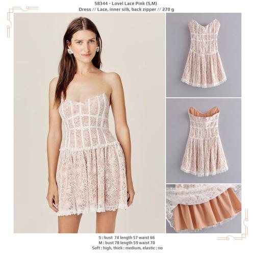 Jual 58344 - Lovel Lace Pink Dress 