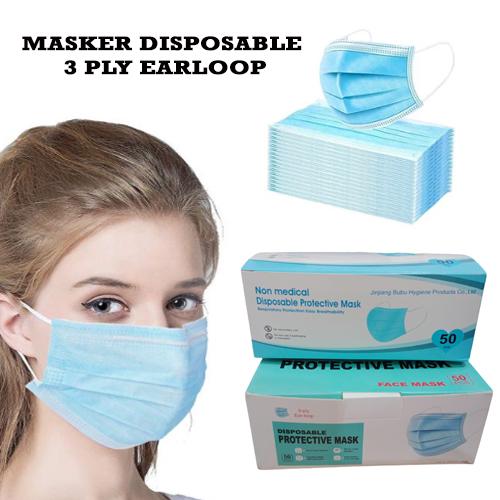 Foto Produk Masker Arai 3 Ply Masker Disposable Earloop Protective Mask Isi 50Pcs dari AnerStore