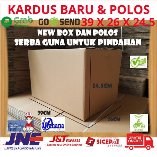 Foto Produk KARDUS PACKING KARDUS BARU KARDUS POLOS BESAR ( 39 x 26 x 24.5 ) BARU dari tokokarduskardus