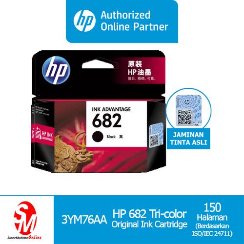 Jual HP 682 Black Original Ink 