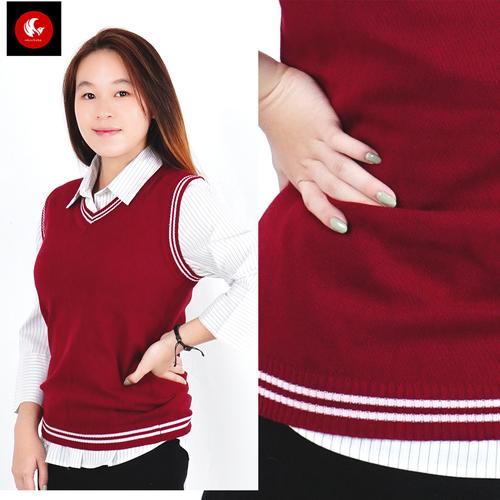 Foto Produk Okechuku Rompi Wanita Vest Outer LIST Outer Vest Rompi Vest Wanita - Marun List Pth, S dari Okechuku