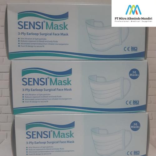 Foto Produk Masker SENSI 3 ply earloop isi 50 dari Mitra Alkesindo