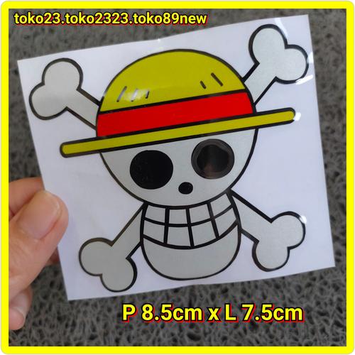 Foto Produk stiker motor one piece stiker cutting tengkorak ukuran sedang dari toko89new