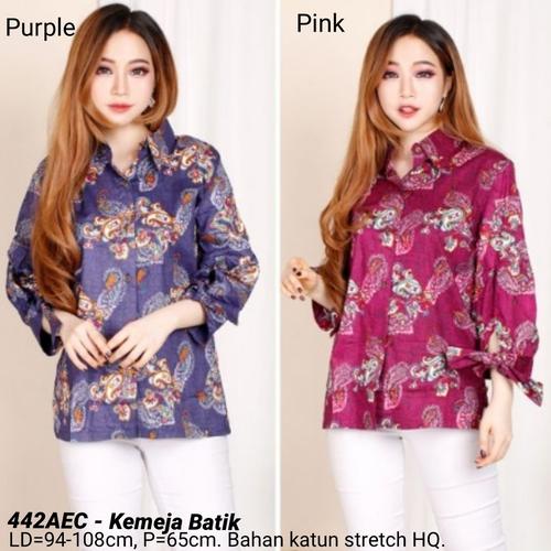 Foto Produk BLOUSE AUREL BATIK CANTIK MODERN ATASAN CEWEK BAJU WANITA CANTIK MURAH - Pink dari Ace Sakura Fashion