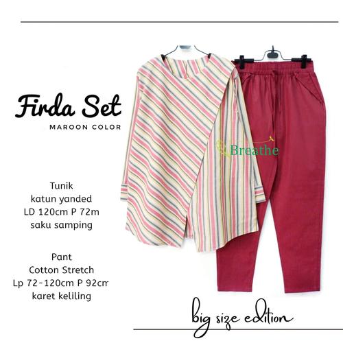 Foto Produk New Frida Set Setelan Celana Wanita Jumbo Baju Kerja Big Size Modis dari Ilyassa Shop
