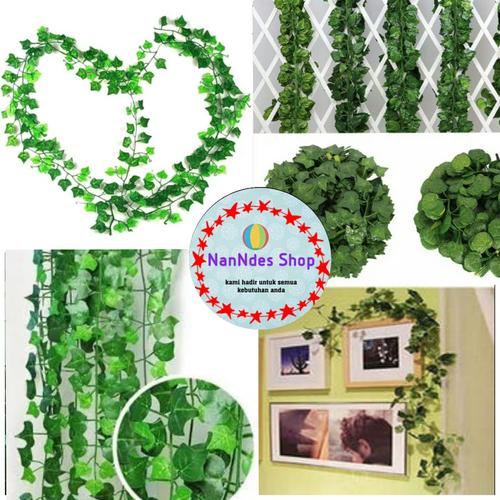 Foto Produk Daun Anggur Rambat Plastik / Hiasan Daun IVY Artificial / Dekorasi dari NanNdes Shop