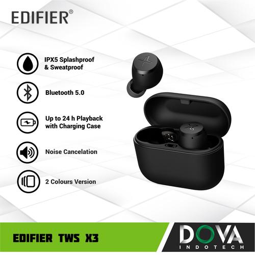 Foto Produk EDIFIER TWS X3 True Wireless Bluetooth Earphone aptX IPX5 Splash Proof - Hitam dari Dova Indotech