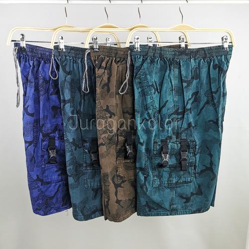 Foto Produk Celana Pendek Pria Cargo Kanvas Denim Loreng Army -CKL.Canvas dari JuraganKolor