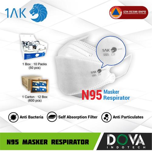 Foto Produk MASKER N95 4 Layers 1AK - Medical Grade - FDA Certified - PFE 95% FFP2 dari Dova Indotech