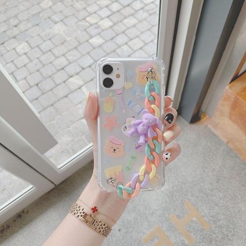 Foto Produk BEAR CHAIN CASE iPhone 11 11 Pro 11 Pro Max 7 8 Plus X XS Max XR - ARTSY BEAR, IPH 11 PRO dari kokoro_id