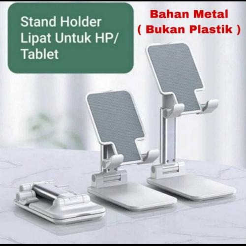 Foto Produk holder folding desktop phone stand / dudukan hp bahan metal dari ong star acc