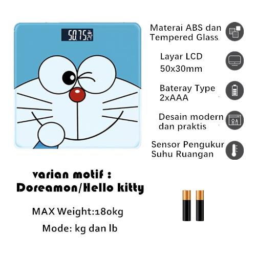 Foto Produk Timbangan Badan Digital Desain Kartun 180 Kg - doreamon dari Yuan Mart