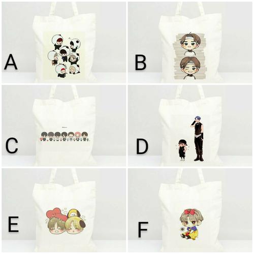 Foto Produk Tote Bag Canvas BTS Fanart (design custom) dari GH Official Store