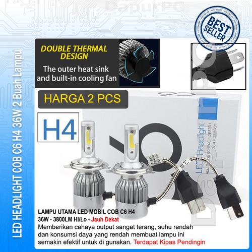 Foto Produk Lampu Mobil LED COB Super Bright C6 H4 2PCS dari dapurpc