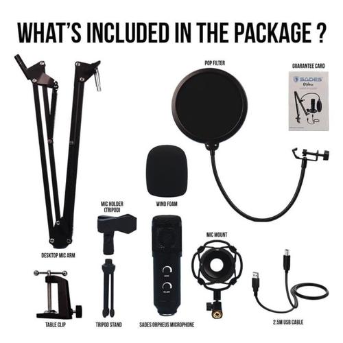Jual SADES GAMING MIC CONDENSER ORPHEUS 