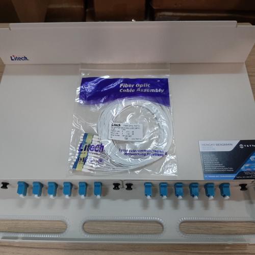 Jual LITECH OTB ODF RACK 12 CORE FULL SET LC/UPC SINGLEMODE ORIGINAL ...