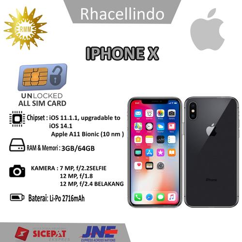 Foto Produk Iphone x 256GB fullset second original mulus dari Rhacellindo Multimedia