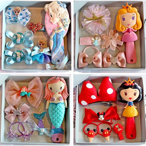 Foto Produk JK10 - SET SISIR + JEPITAN Rambut Anak PRINCESS Hello Kitty - SNOW WHITE Red dari VICIAS