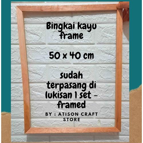 Gambar bingkai frame kayu (KHUSUS PEMBELIAN PAINTING KIT DI TOKO KAMI) dari Atison undefined Tokopedia