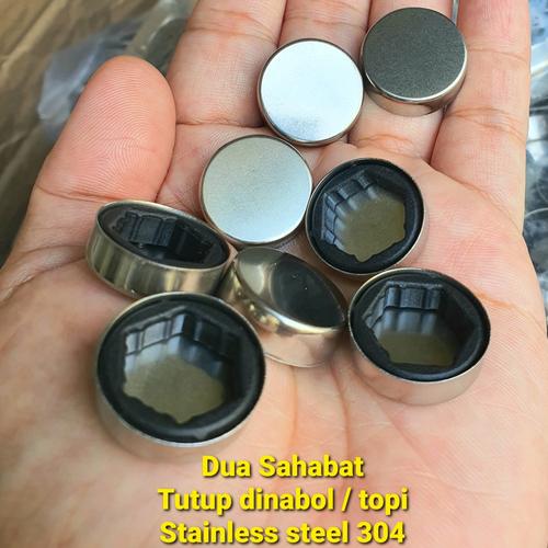 Foto Produk COVER TUTUP TOPI BAUT DINABOL PLENDES TIANG RAILING STAINLES STEEL 304 dari aksesori kaca
