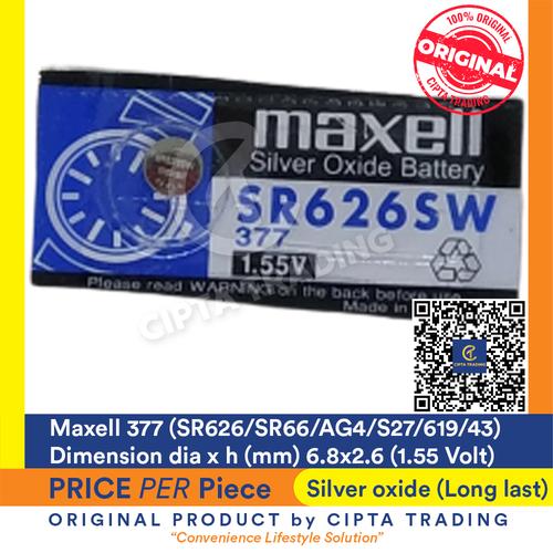 Foto Produk Button Cell - Maxell - 377 (SR626SW) dari Cipta Trading