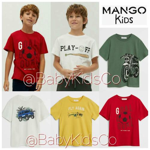 Gambar KAOS MANGO KIDS MNG TEE KAOS ORGANIC COTTON TSHIRT ANAK LAKI BRANDED dari BabyKidsCo Jakarta Barat Tokopedia