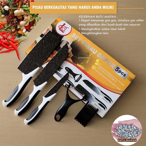 Foto Produk Pisau Set Premium - Set Pisau Batu Maifan - Set Pisau Anti Lengket dari karakter_shop
