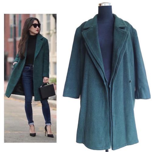 green fall coat