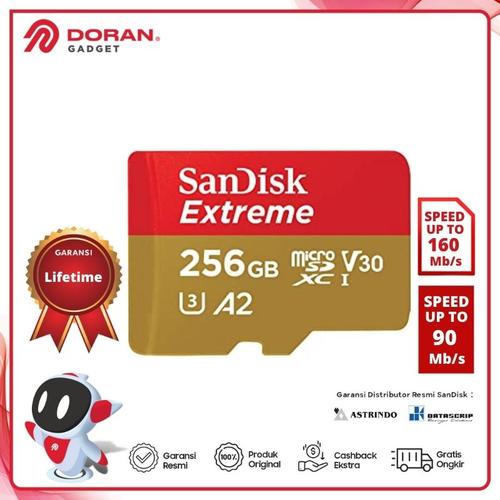 Foto Produk SANDISK EXTREME MICRO SD UHS-I 256GB - MICRO SDHC 256 GB dari Doran Gadget