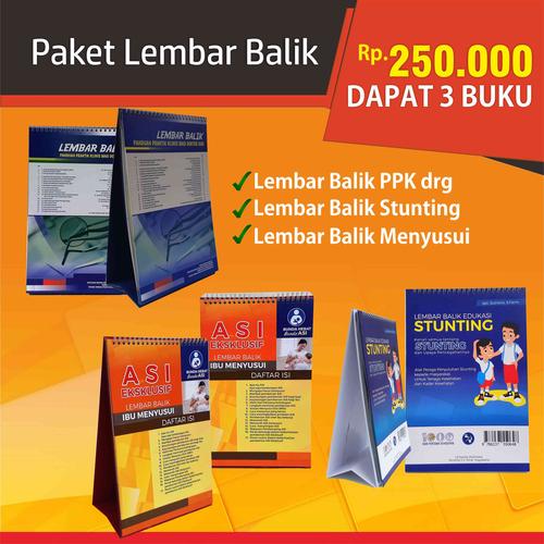 Foto Produk Bundling 3 : Lembar Balik Edukasi Stunting, PPK drg dan Menyusui dari Syafana