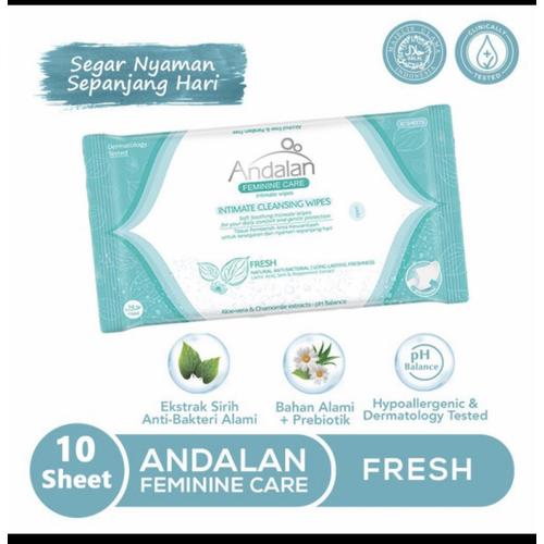 Jual Andalan Feminine Care Intimate Cleansing Wipes isi 10 pcs Fresh