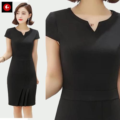 Foto Produk Okechuku SOENA Midi Dress Wanita Korea / Body Fit Dress / Baju Pesta - Hitam dari Okechuku