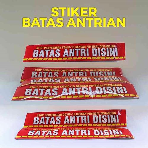 Foto Produk Stiker Batas Antrian - Model 8 cm x 46.5 cm dari Syafana