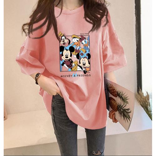 Foto Produk T Shirt Kaos Hitam Putih Pop Art Zig Zag Gombrong XXL - Merah Muda dari Grosir Korean style