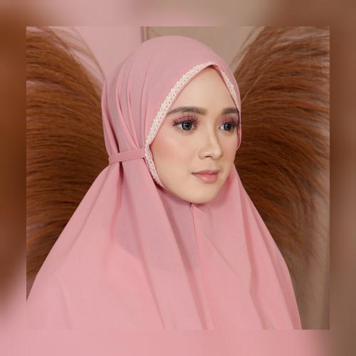 Foto Produk Khimar bergo maryam renda instan kerudung instan diamond jilbab instan - Abu tua dari aymeysashop