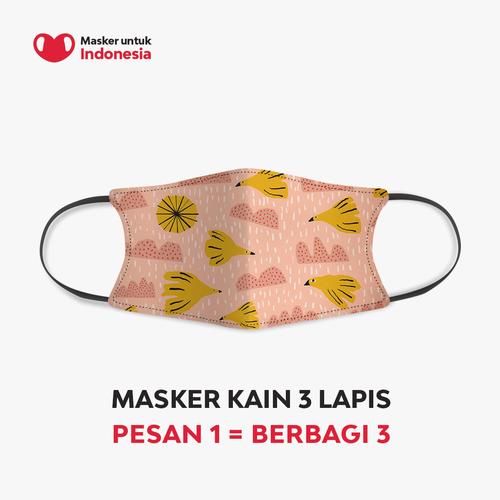 Foto Produk Masker untuk Indonesia x The Babybirds - Kain Scuba Full Printing dari Masker untuk Indonesia