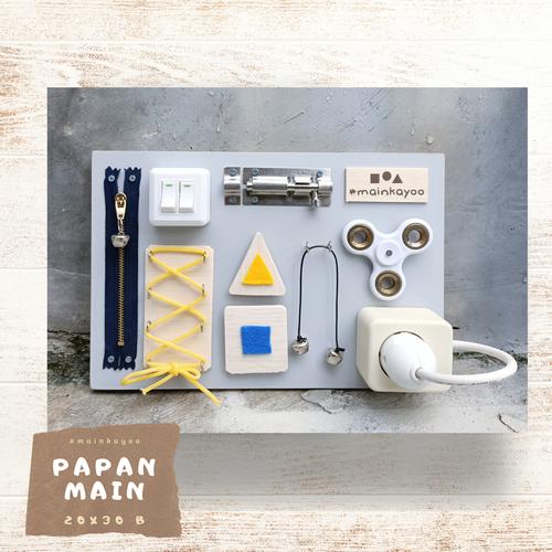 Foto Produk Papan Main - Busy Board (2B) Mainan Kayu Edukasi Montessori #mainkayoo dari mainkayoo