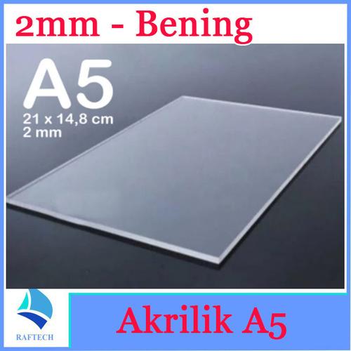 Gambar Akrilik A5 Lembaran 2mm Acrylic 2 mm Bening Transparan Marga Cipta dari RAFTECH Kota Bandung Tokopedia