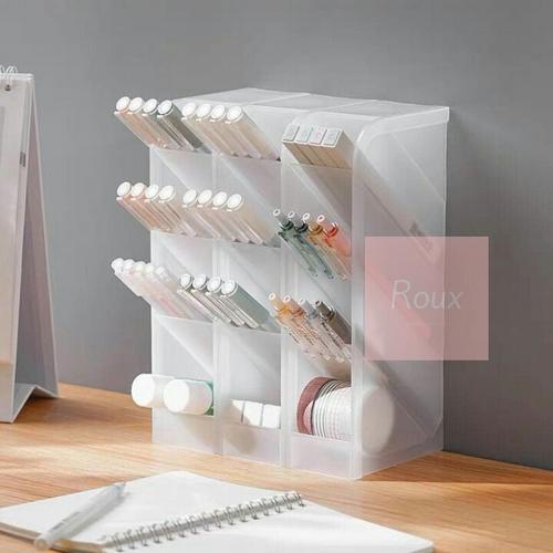 Foto Produk Holder Rak Pensil Pen Marker 4 Susun Rak Sendok Garpu Sumpit - Putih dari Roux