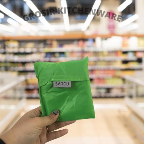 Foto Produk Tas Supermarket Baggu Bagcu Lipat Belanja Shopping Bag Jinjing Kain - Hijau dari Grosir Kitchenware