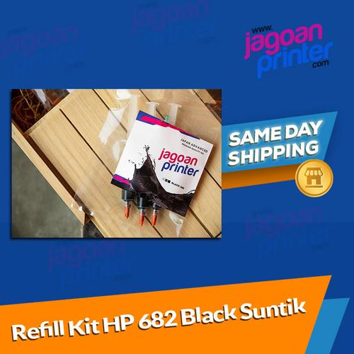 Jual Refill Isi Ulang Tinta Ink Printer HP 682 Black Hitam Tinta Suntik
